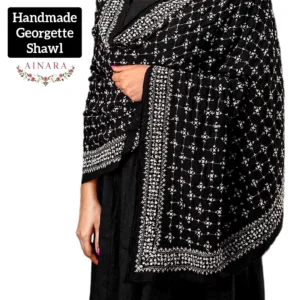 High Quality Handcrafted Shawl (Black & White)