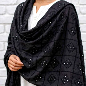 Handmade Elegant Black Shawl