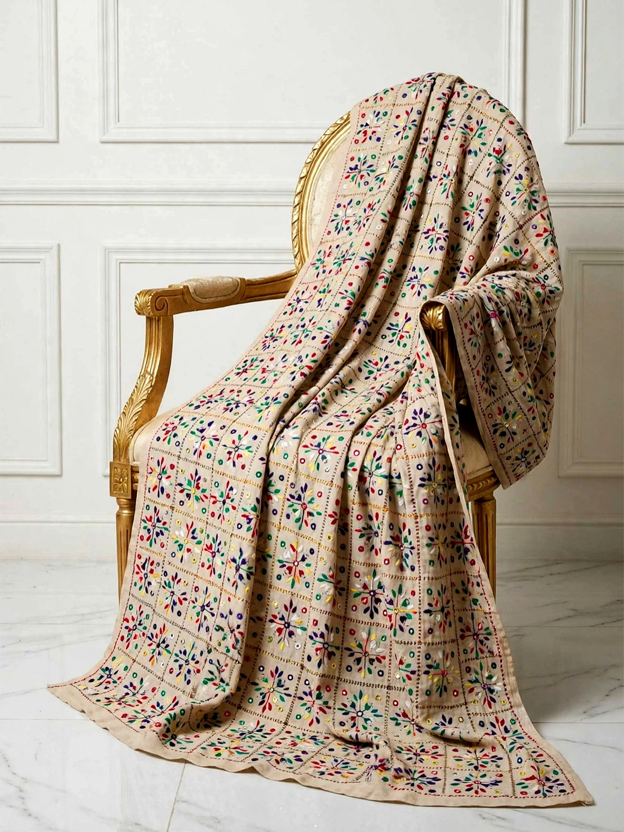 Handmade Multi Color Shawl - Image 3