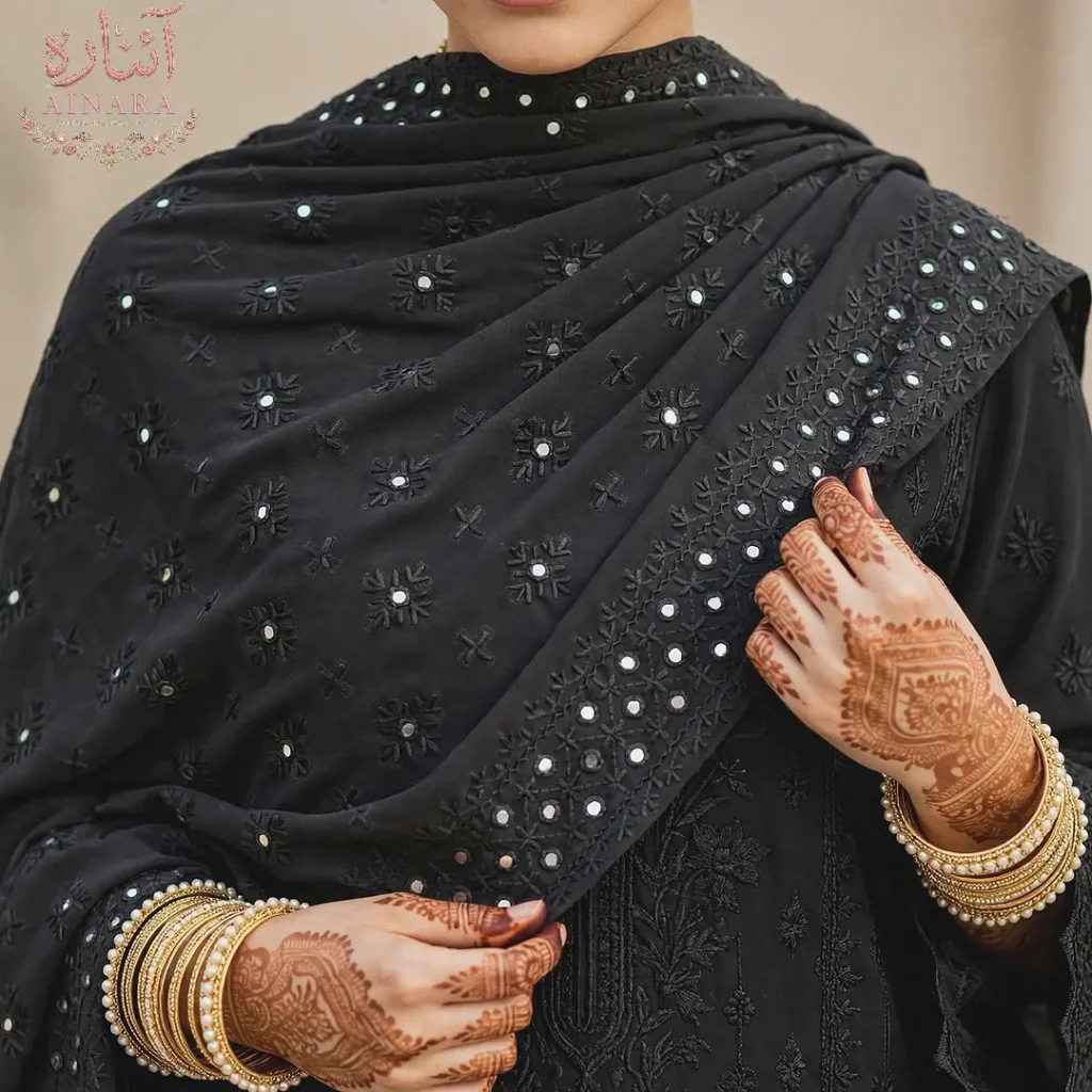 High Quality Handcrafted Shawl (Pure Black)
