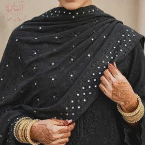High Quality Handcrafted Shawl (Pure Black)